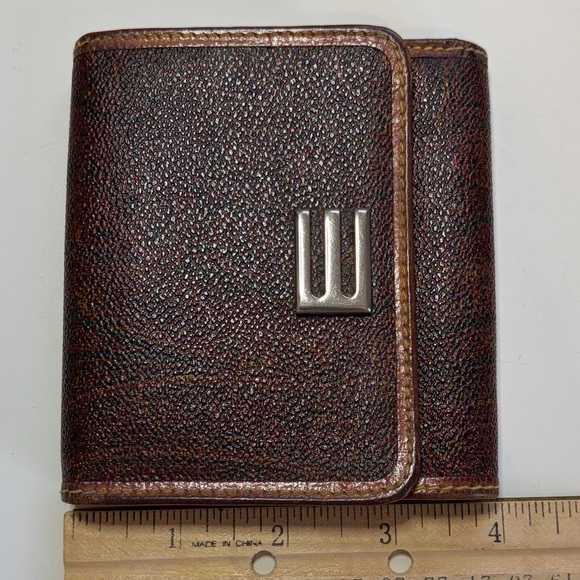 Etro Milano Vintage Trifold Bordeaux Paisley & Tan Leather Wallet w/ Coin Pouch - Picture 15 of 16